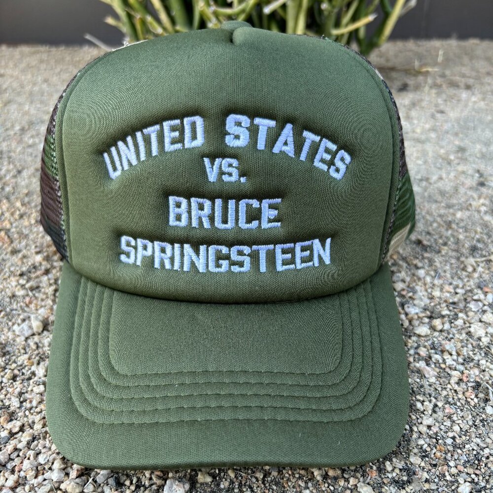 Bruce vs USA Camo Embroidered Trucker Hat Snapback green